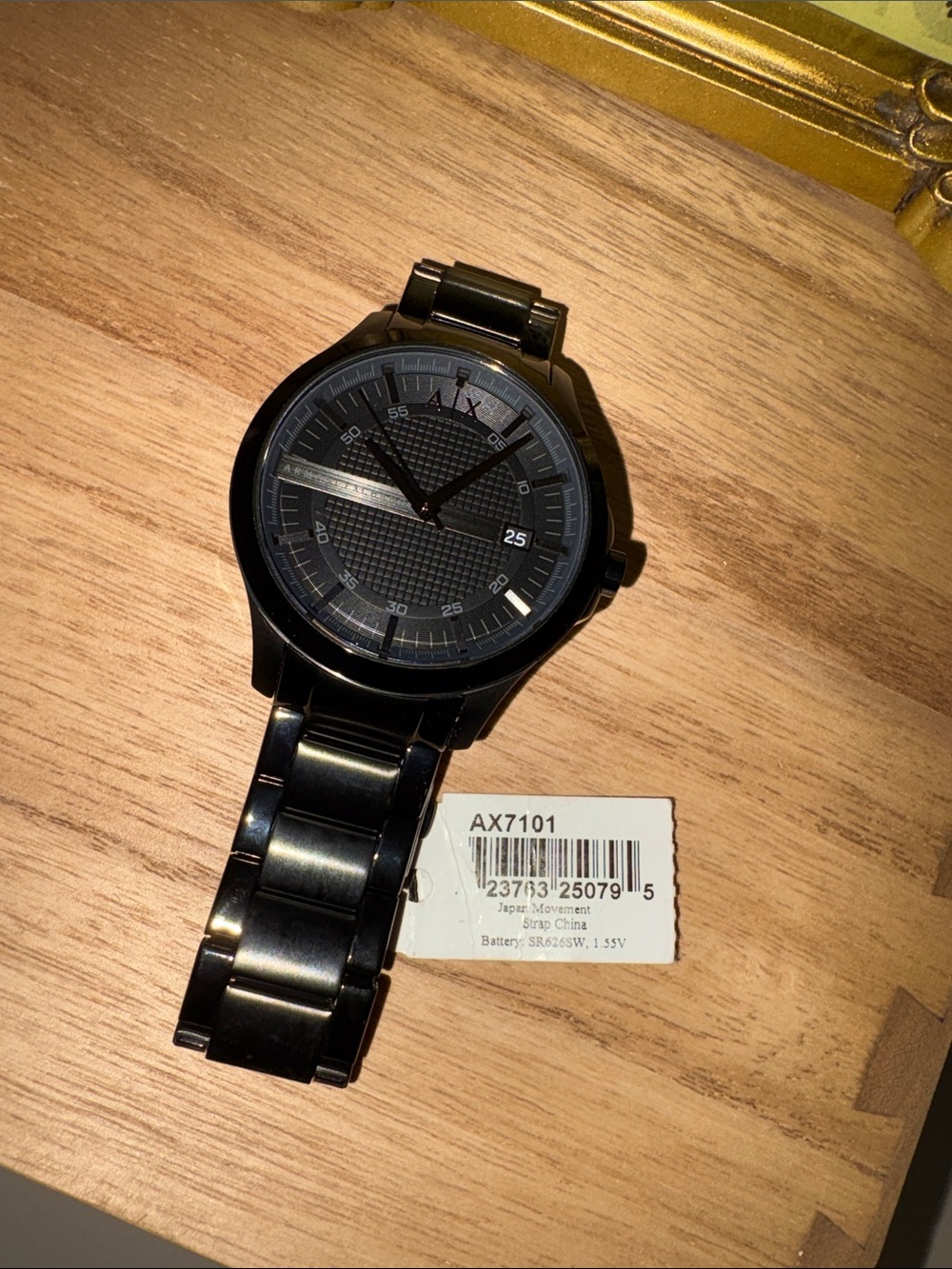 Emporio Armani Black Stainless Steel Men's Watch
